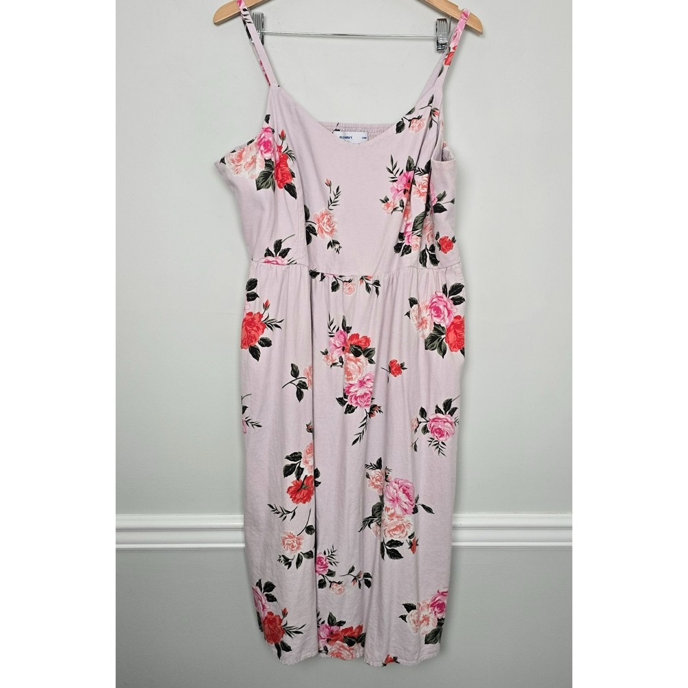 Old Navy Women Floral Cami Pockets Dress Sz 2XL Cottagecore Boho Summer Coquette - Picture 2 of 9